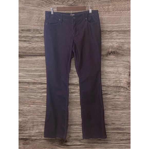 Ann Taylor LOFT Purple Corduroy Curvy Bootcut Jeans Women's Size 10 - Picture 1 of 10